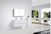 Picture of Venice Trendy WHITE double bathroom cabinet 1200 mm L, rounded corners, 2 drawers, DELIVERED to CAPE TOWN