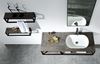 Picture of Picasso modern bathroom vanity 1300 mm L with black iron frame, 3 pcs SET, DELIVERED TO Cape Town
