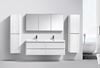 Picture of Milan WHITE Side Cabinet, 2 doors, 1500 H x 400 L x 300 D, DELIVERED to main cities