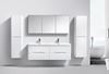 Picture of Venice WHITE Side Cabinet, 2 doors, 1500 H x 400 L x 300 D. DELIVERED to CAPE TOWN