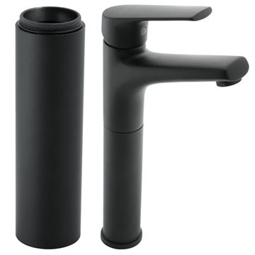 Picture of Magnetite BLACK Matte TALL BASIN Mixer    