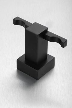 Picture of Malta BLACK Double ROBE Hook SOLID brass  Square Style