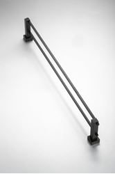 Picture of Malta BLACK SOLID Brass Double Towel RAIL Square style