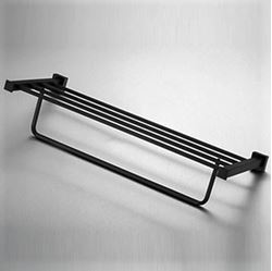 Picture of Malta BLACK SOLID Brass TOWEL RACK Square style
