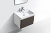 Picture of Milan SILVER OAK & WHITE Bathroom cabinet 600 mm L, 1 drawer, DELIVERED to MAIN cities