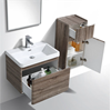 Picture of Milan WHITE OAK & WHITE Contemporary Bathroom cabinet 600 mm L, 1 drawer, DELIVERED to CAPE TOWN