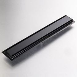 Picture of 500 mm long BLACK Stainless Steel shower channel with solid grid