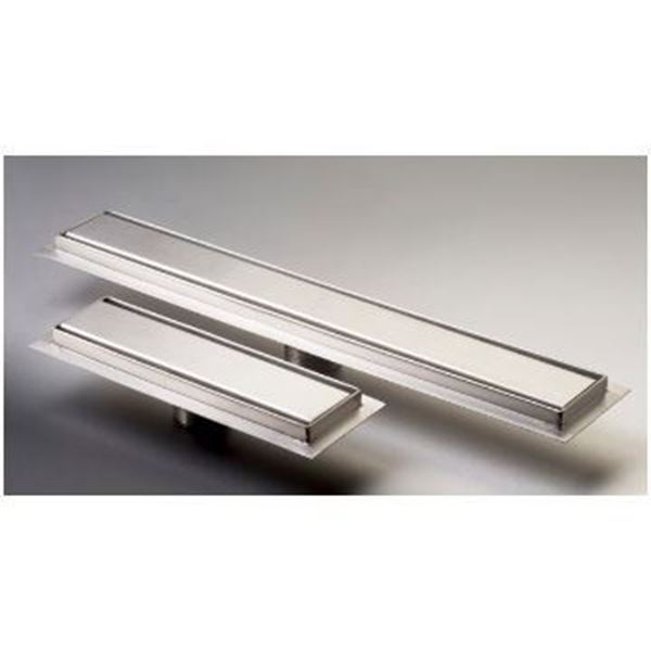 Picture of 300 mm long Slim Stainless Steel shower channel with solid grid 