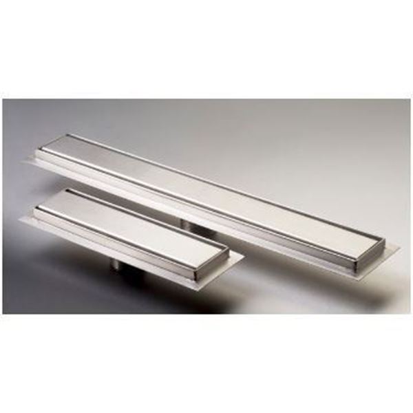 Picture of 450 mm long Slim Stainless Steel shower channel with solid grid 