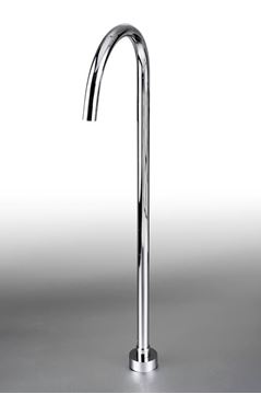 Picture of Modern FREESTANDING Round Bath SPOUT, Stainless steel and Brass