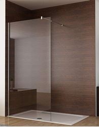 Picture of JHB Elegant Walk-In shower screen 900 x 2000 x 8 mm tempered glass with  U channel  & 1 shower arm