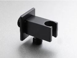Picture of Square  Brass BLACK outlet with bracket for hand shower