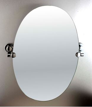 Picture of Oval  Bathroom Mirror with wall holders