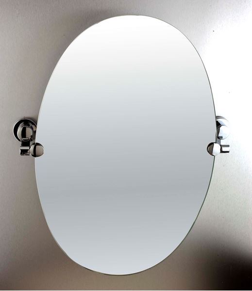 Picture of Oval  Bathroom Mirror with wall holders