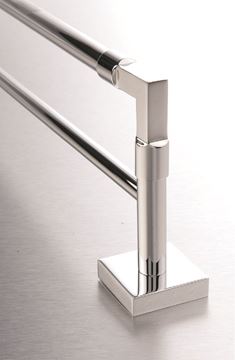 Picture of IMOLA DOUBLE towel RAIL 600 mm L. Solid Brass, square style