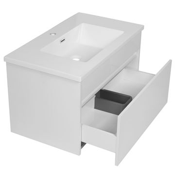 Picture of Bijiou Charme Bathroom Cabinet 800 mm L with 1 drawer, White gloss, ex JHB