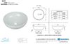 Picture of Skye Round vitreous china basin 410 mm diameter without tap hole