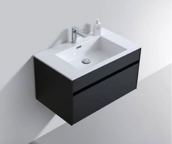 Modern Black Bathroom Cabinet Set 800, Black Bathroom Vanity Set