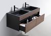 Picture of Stunning 1200mm L Double bathroom cabinet SET in BLACK and Brown with 2 soft closing drawers