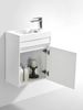 Picture of Simplicity compact WHITE bathroom cabinet SET, 460 mm L with 1 door