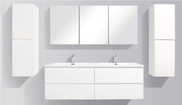 Picture of Enzo 1500 mm L White Double bathroom cabinet SET DELIVERED to MAIN cities