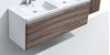 Picture of Milan WHITE and SILVER OAK double bathroom cabinet  body 1200 mm L 1 drawer