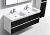 Picture of Milan White & BLACK cabinet BODY 1200 mm L with 2 drawers