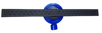 Picture of 900 x70mm BLACK Horizontal Shower channel drain Stainless Steel & ABS 