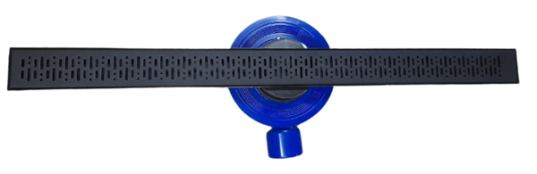 Picture of 900 x70mm BLACK Horizontal Shower channel drain Stainless Steel & ABS 