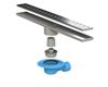 Picture of 900 x70mm BLACK Horizontal Shower channel drain Stainless Steel & ABS 