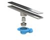 Picture of 900 x70mm BLACK Shower channel drain Stainless Steel & ABS 