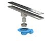 Picture of 300 x 70mm BLACK Shower channel drain Stainless Steel & ABS