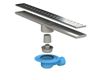 Picture of 600 x 100mm BLACK Shower channel drain Stainless Steel & ABS 
