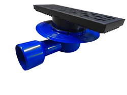 Picture of 600 x 100mm Horizontal BLACK Shower channel drain Stainless Steel & ABS 