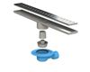 Picture of 300 x 100mm BLACK Shower channel drain Stainless Steel & ABS 