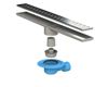 Picture of 300 x 100mm Horizontal BLACK Shower channel drain Stainless Steel & ABS 