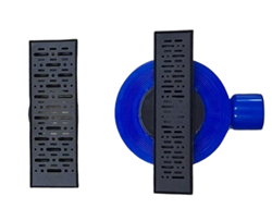 Picture of 300 x 100mm Horizontal BLACK Shower channel drain Stainless Steel & ABS 