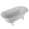 Picture of SALE Clifton slipper freestanding acrylic bath 1690 x 800 x 580 mm H, Black feet, ex JHB