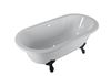 Picture of SALE Clifton slipper freestanding acrylic bath 1690 x 800 x 580 mm H, Black feet, ex JHB