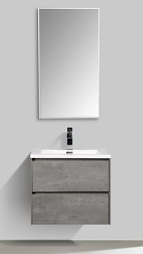 Picture of Enzo bathroom cabinet SET 600 mm L Concrete finish, White basin, 2 soft closing drawers DELIVERED to MAIN Cities