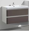 Picture of Milan BLACK and WHITE 900 mm L Bathroom cabinet SET, 2 drawers, FREE delivery to JHB and Pretoria