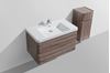 Picture of Milan CHESTNUT and WHITE Contemporary 900 mm L Bathroom cabinet SET, 2 drawers with BLUM rails