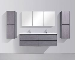 Picture of Enzo  CONCRETE 1500 mm L Double bathroom cabinet SET with 4 soft closing drawers, FREE Delivery to JHB and Pretoria