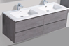 Picture of Enzo  CONCRETE 1500 mm L Double bathroom cabinet SET with 4 soft closing drawers, FREE Delivery to JHB and Pretoria
