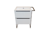 Picture of Loft 600 mm L WHITE floor standing bathroom cabinet with 2 drawers and RIGHT towel rail 