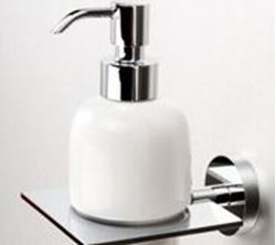 Picture of Como SOAP DISPENSER, Ceramic and Brass, square style