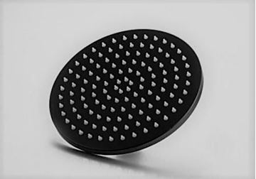 Picture of BLACK 250 mm Stainless Steel Round Shower Head with 8 mm Edge 