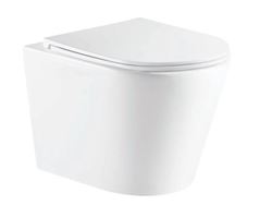 Picture of Gio Evora Rimless wall hung pan with soft close toilet seat