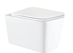 Picture of Gio Sintra Rimless wall hung pan with soft close toilet seat