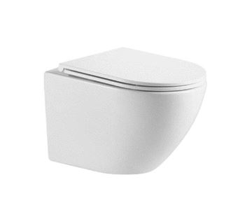 Picture of Gio Alvito Rimless back to wall pan with soft close toilet seat
